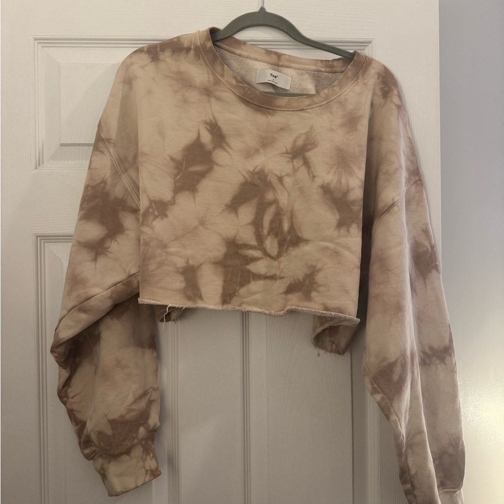 Aritzia TNA Tie-Dye Cropped Sweatshirt